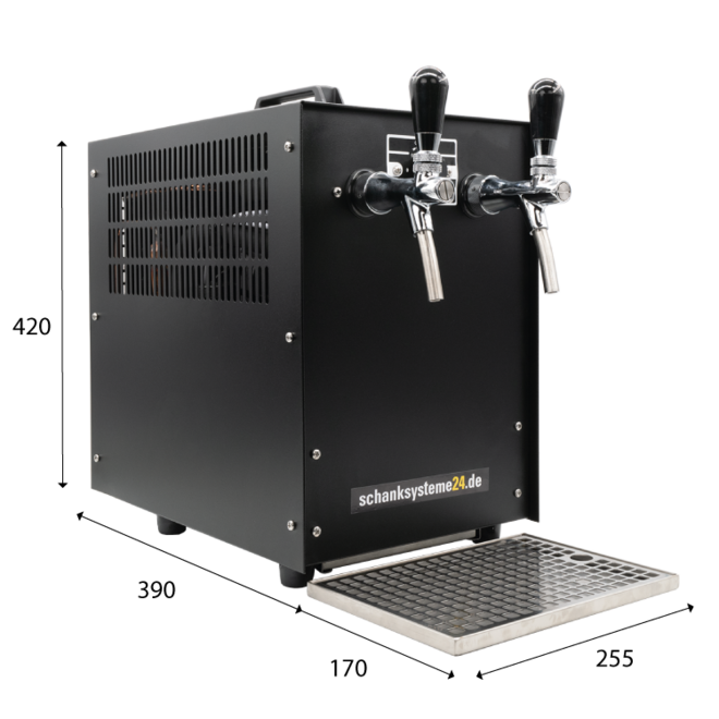 Bierkoffer TE-60-2 - Black Edition Zapfanlage