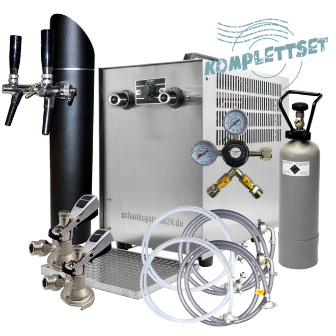 TE-60-2 - Untertheken Black Edition Zapfanlage - Komplettset
