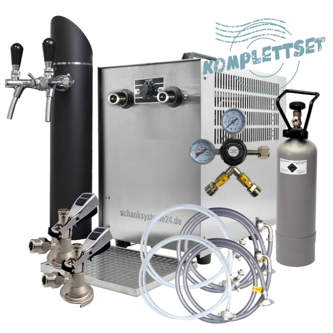 TE-60-2 - Untertheken Black Edition Zapfanlage - Komplettset