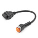 Harley Davidson 6 Pins OBD - 16 Pins OBD2 Verloopkabel Motorfiets Harley Davidson 6 Pins OBD - 16 Pins OBD2 Verloopkabel Motorfiets