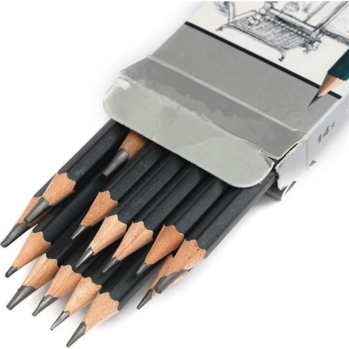 Set grafiet Schets- & Tekenpotloden, 14 hardheden