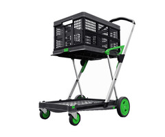 Clax Chariot Clax avec caisse pliante Verte