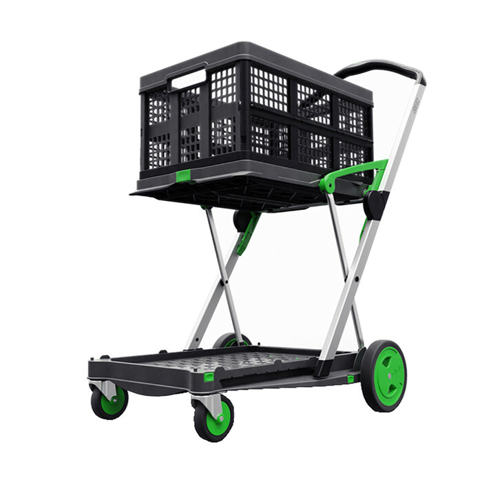 Clax Clax trolley inclusief vouwkrat groen