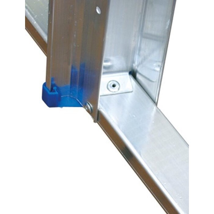 Spider & Co Professionelle Aluminiumleiter oder Haushaltsleiter mit Kunststoffplattform und Halterung mit 5 Stufen. Kann bis zu 150 kg belastet werden!