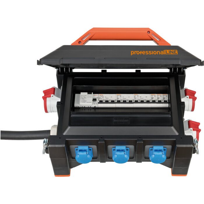Brennenstuhl Panneau de distribution de construction en caoutchouc Brennenstuhl professionalLINE BSV 5-32A FI 2m H07RN-F 5G6.0 CEE32A+2x16A. 6x230V