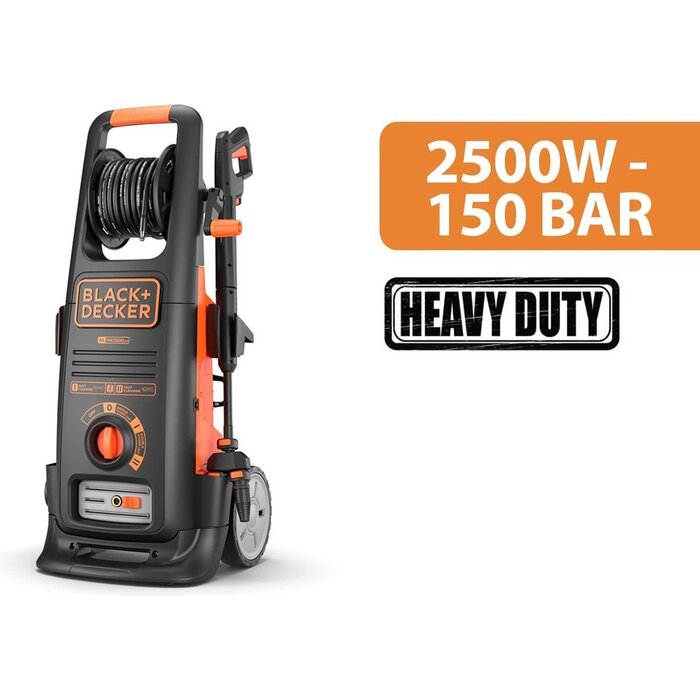 Black & Decker BLACK+DECKER Hochdruckreiniger BXPW2500DTS - 150 Bar - 2500 Watt - Max flow 810 l/h