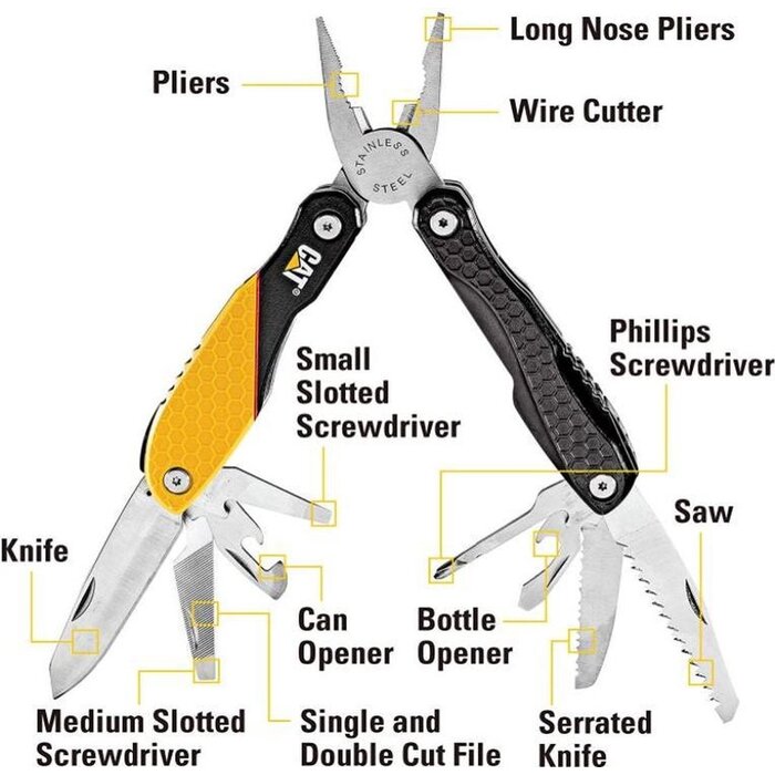 Caterpillar CAT 13-in-1 multitool handgereedschap