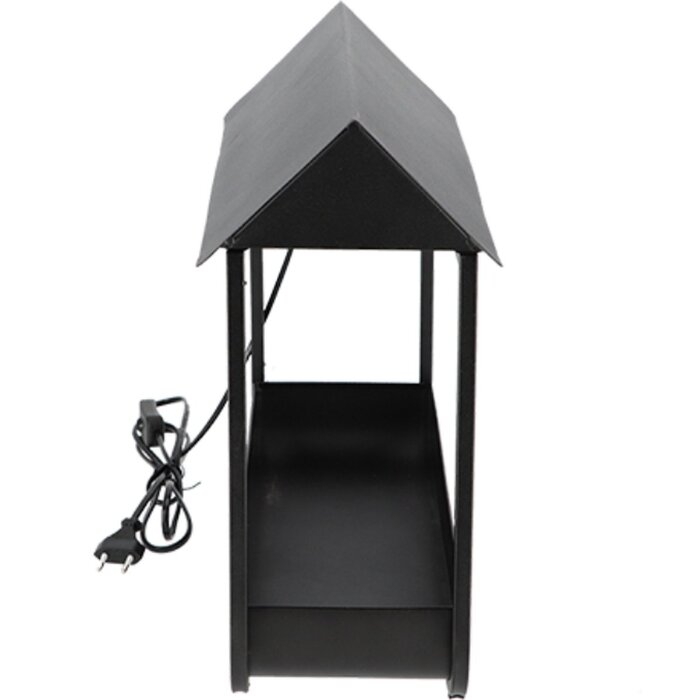 Esschert Design Pflanzenwachstumslampe Gewächshaus schwarz - Mini-Gewächshaus - led Wachstumslampe - Auto-Timer - modern