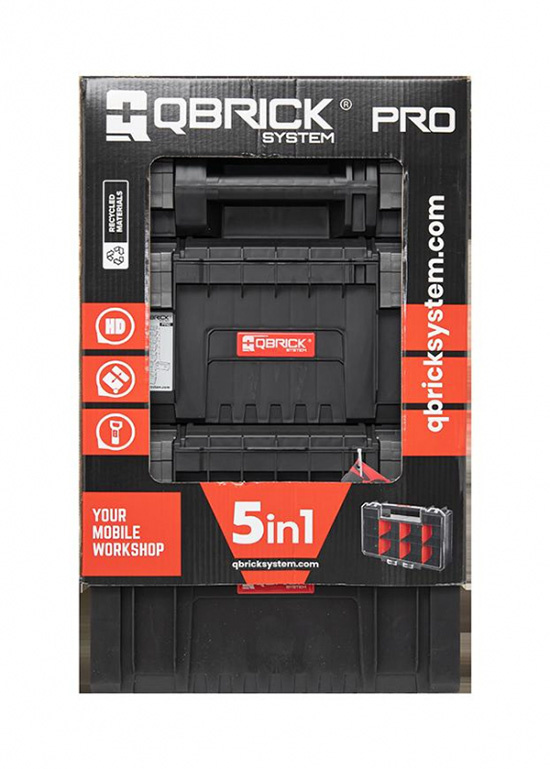 QBRICK QBRICK SYSTEM - Pro set 5-in-1- gereedschapswagen - 39x45x78,5 cm
