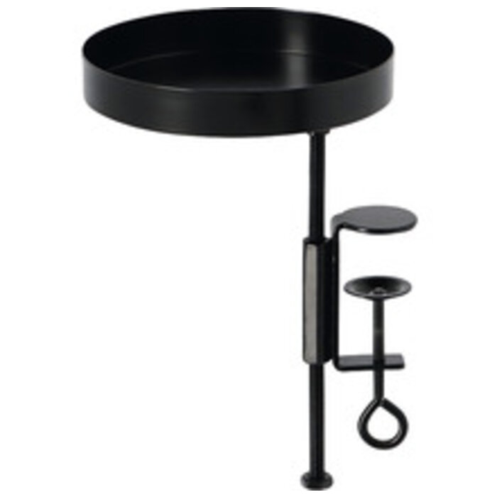 Esschert Design Vensterbankklem - In hoogte verstelbaar - D14cm - Zwart