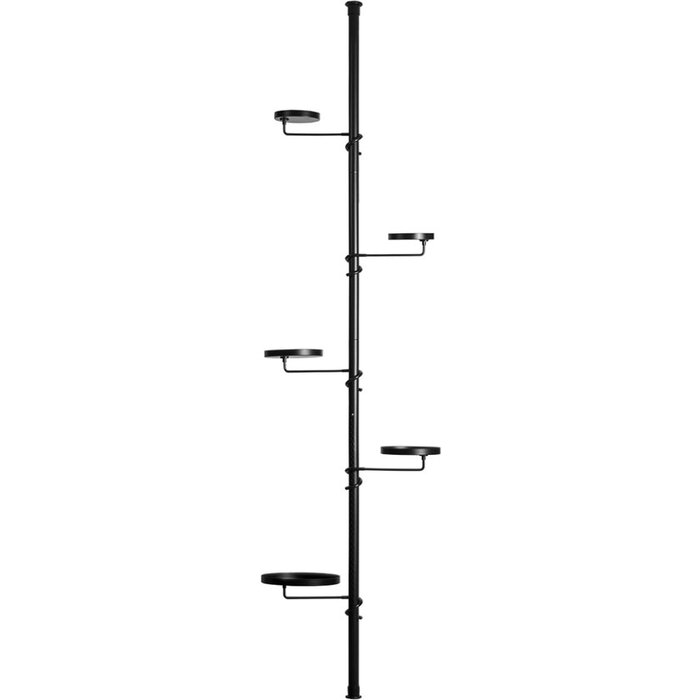 Esschert Design Telescopische etagere - 210cm t/m 301cm - Verstelbaar - 5 niveau's - Zwart