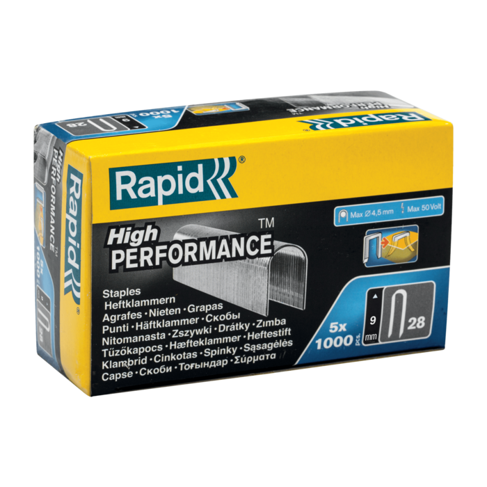 Rapid Rapid Kabelnieten 28-9 mm DP 5 x 1.000 st.. Box