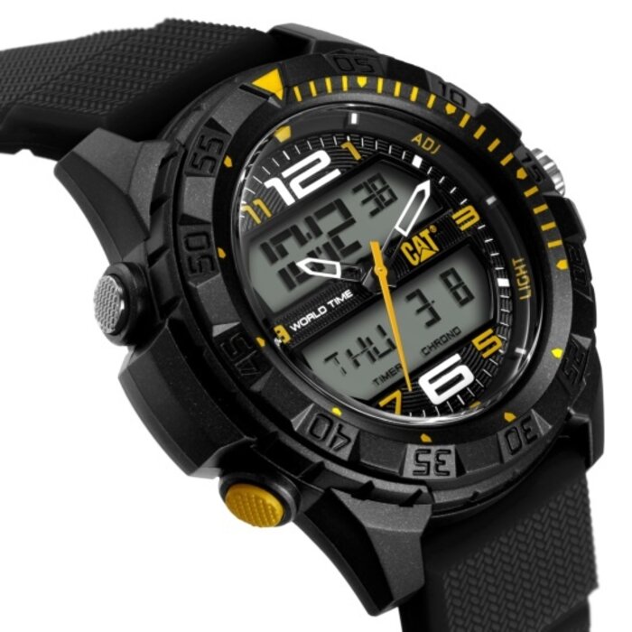 Montre Caterpillar Basecamp MC15521137 Noir Jaune 47mm