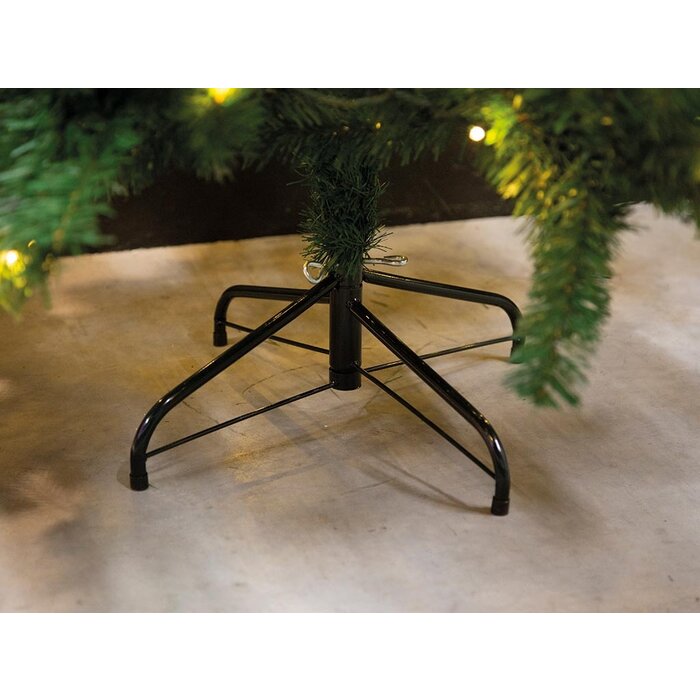 Perel Perel Atmosphärischer künstlicher Weihnachtsbaum Ottawa mit LED-Beleuchtung, einfaches Aufstellsystem, 180 cm