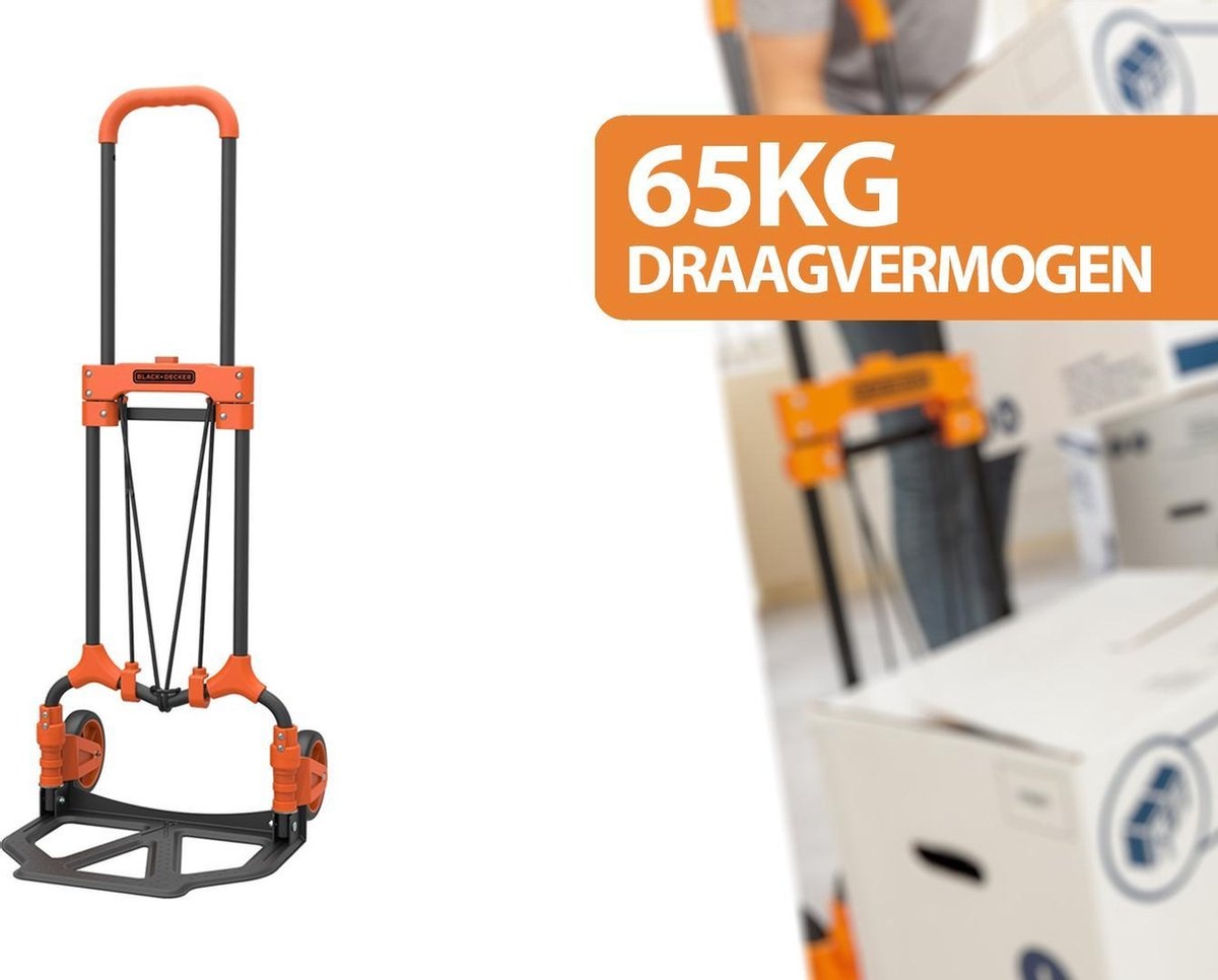 Black & Decker BLACK+DECKER Steekwagen BXWT-H200 - Compact - Inklapbaar - Max 65 Kilo