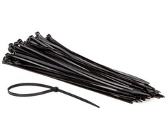 Perel Perel Kabelbinder 300 x 4,8 mm - 100 Stück - Extra Strong / Tierips / Tiewraps / schwarz