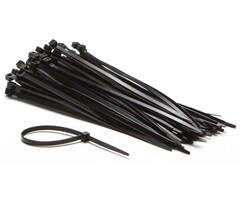 Perel Perel Kabelbinder 200 x 4,6 mm - 100 Stück - Extra Strong / Tierips / Tiewraps / schwarz