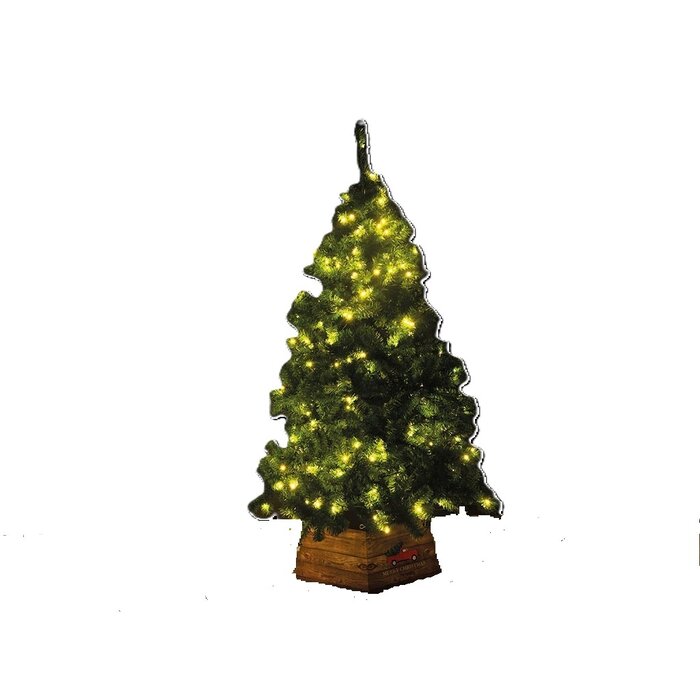 Perel Perel Atmosphärischer künstlicher Weihnachtsbaum Ottawa mit LED-Beleuchtung, einfaches Aufstellsystem, 180 cm