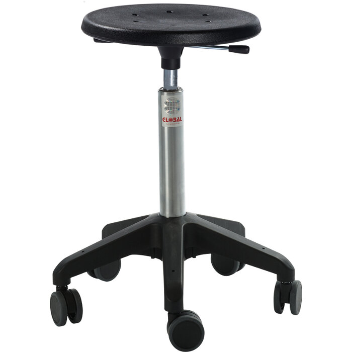 Global Stole Global Stole Sigma Octopus Hocker mit Fußring, Rollen und PU-Sitz