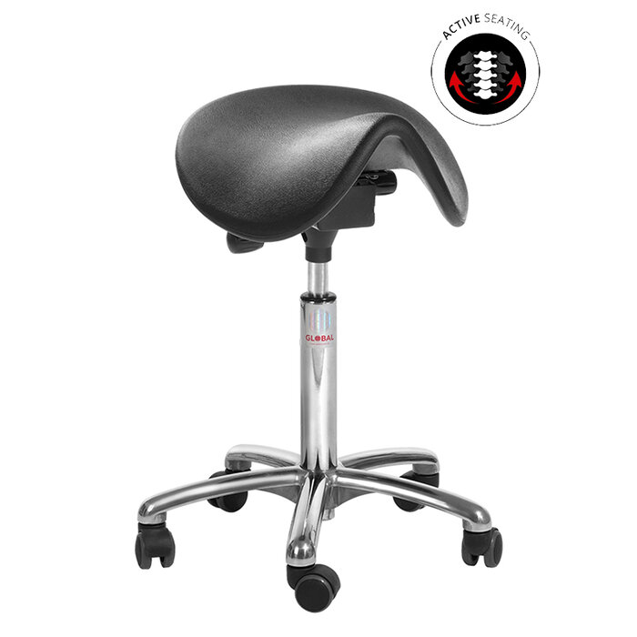 Global Stole Global Stole Tabouret selle Dalton PU Alu50 58-77cm