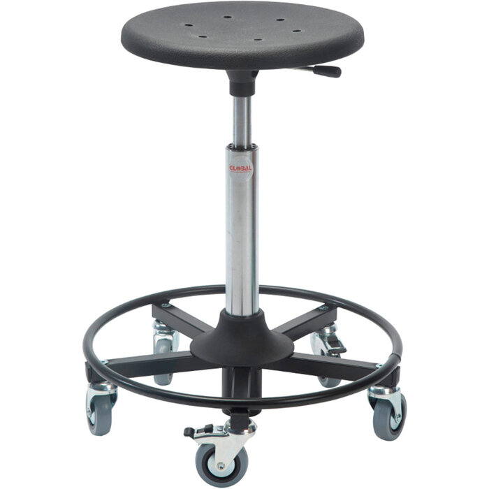 Global Stole Tabouret Global Stole Sigma 480RS assise en polyuréthane et anneau pour les pieds