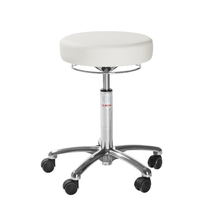 Global Stole Tabouret Global Stole Careline Beta 60  avec assise en simili cuir blanc