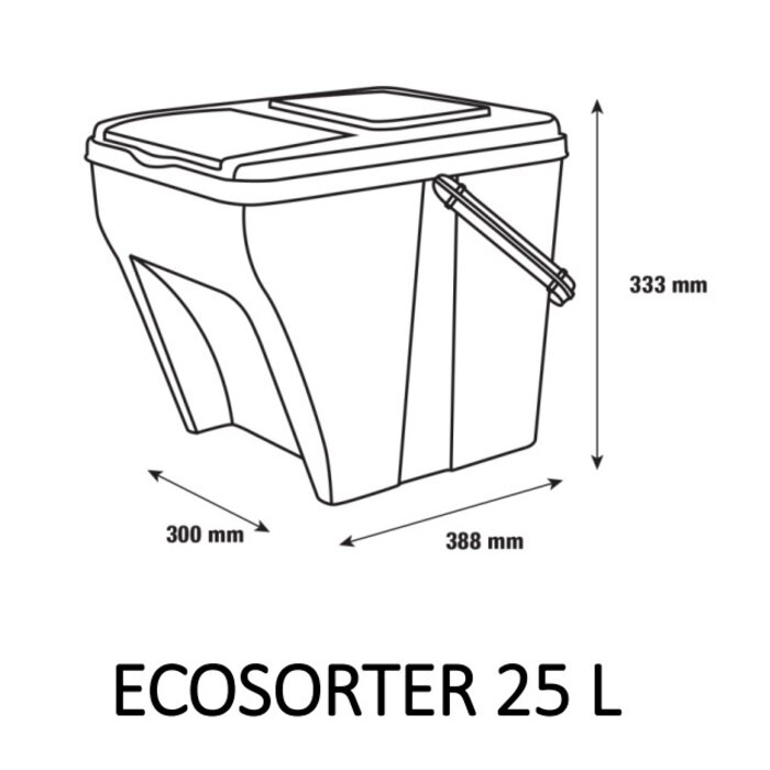ECO Sorter Mülltrennset 4er Set à 25 Liter