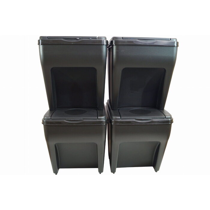 ECO sorter afvalscheiding set - set van 4 stuks van 25 liter