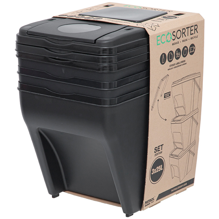 ECO Sorter Mülltrennset 4er Set à 25 Liter