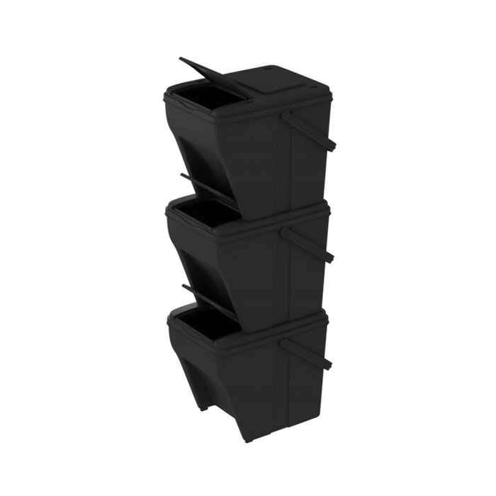 Ensemble de tri des déchets ECO trieur ensemble de 3 pièces de 25 litres - Copy