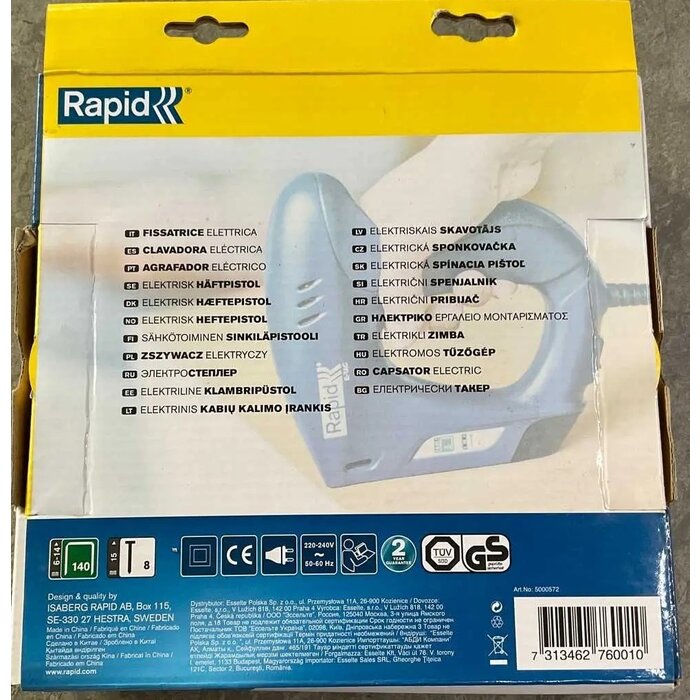 Rapid Rapid E-Tac elektrische dual tacker voor nieten 140 en brads 8