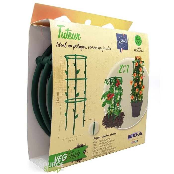 Power Tower EDA Pflanzenständer für Blumenkästen oder Blumenbeete Ø 25 x 66,3 cm hoch Canada Grün