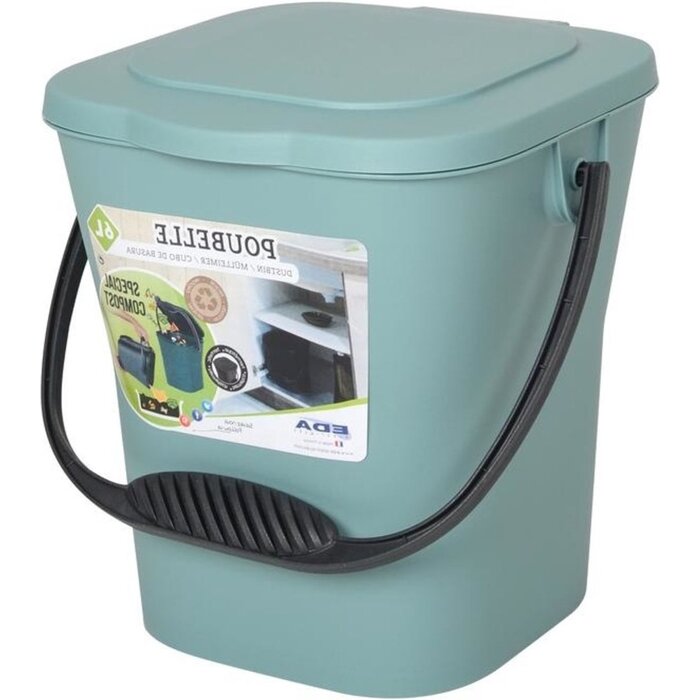 Power Tower Power Tower compost emmertje met deksel 6 liter Eucalyptus groen