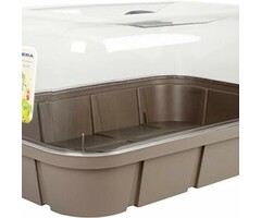 Power Tower EDA Mini serre avec dôme et aérations - 15.7L taupe