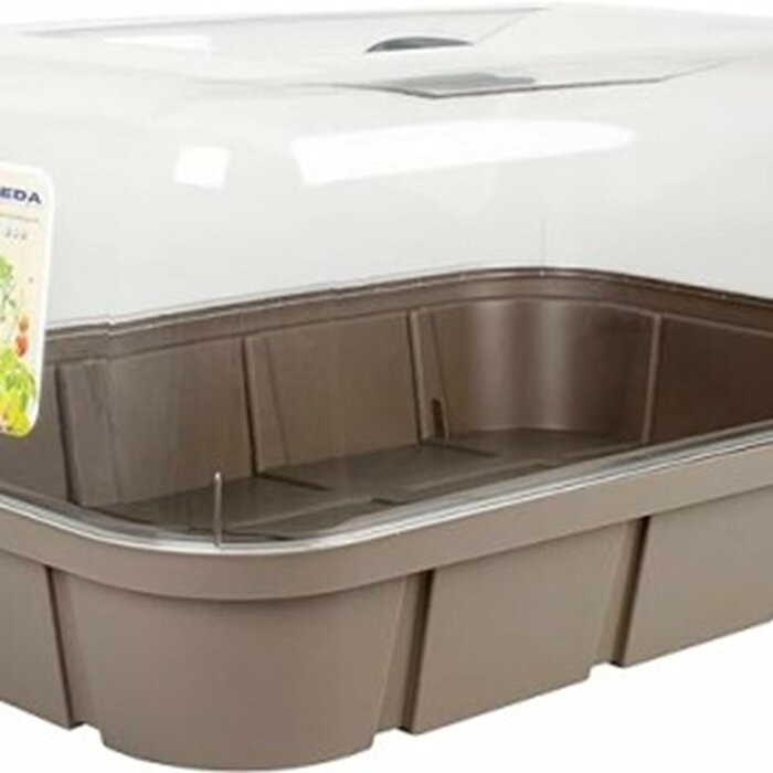 Power Tower EDA Mini serre avec dôme et aérations - 15.7L taupe