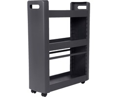 Power Tower Table d'appoint mobile MOBILO, avec 3 étagères réglables - roulettes 360gr s'insère sous le plan de travail