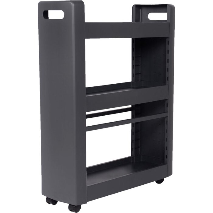 Power Tower MOBILO verrijdbare side table, met 3 verstelbare planken - 360gr wielen past onder werkblad