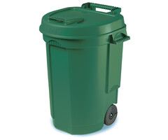 Power Tower Power Tower poubelle 110 litres avec couvercle et roues vertes
