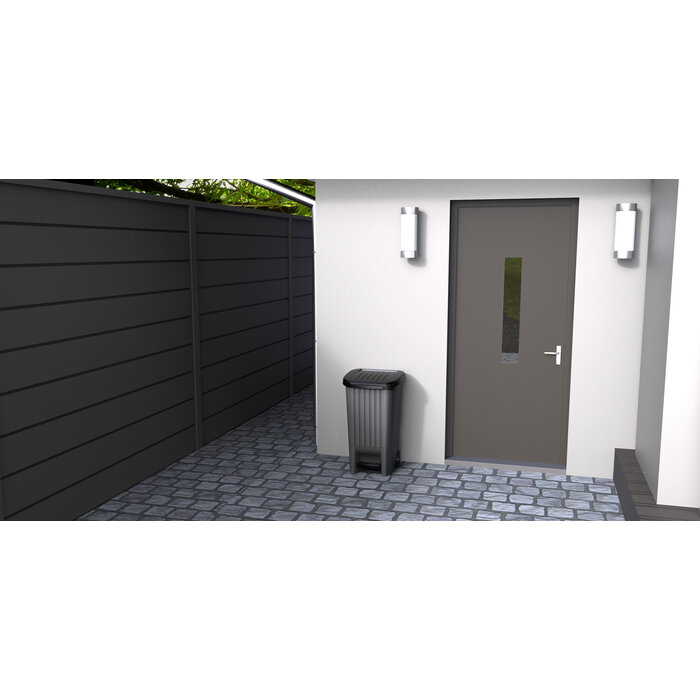 Power Tower Power Tower poubelle à pédale 110 litres avec couvercle et roues noir