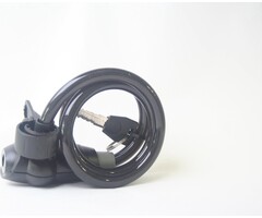 Zwart fietsslot met reserve sleutel