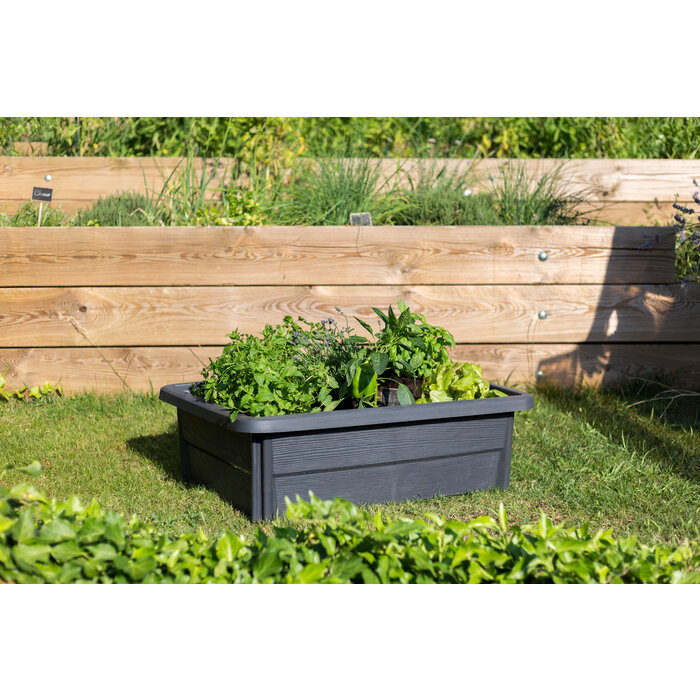 Power Tower Boîte de culture EDA - 67 litres - 79 x 59 x 24,2 cm pour balcon, terrasse ou jardin Anthracite