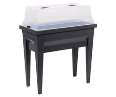 Power Tower EDA City rechthoekige kweekbak voor balkon, terras of tuin met deksel antraciet