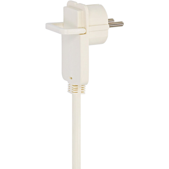 Brennenstuhl Brennenstuhl hoogwaardige kunststof-verlengkabel met platte stekker (verlengkabel plat voor binnen met kabel, stroomverlengkabel met dubbel stopcontact, 2-voudige verlengkabel) wit 5m wit