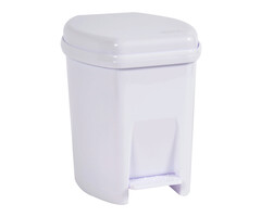 Power Tower Power Tower poubelle à pédale rectangulaire 6 litres avec seau intérieur blanc