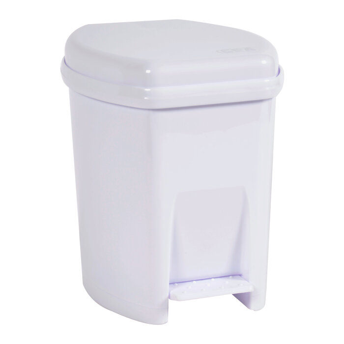 Power Tower Power Tower pedaalemmer rechthoekig 6 liter met binnenemmer wit