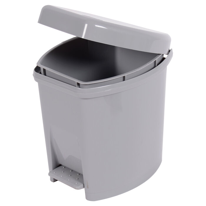 Power Tower Power Tower pedaalemmer rechthoekig 6 liter met binnenemmer wit