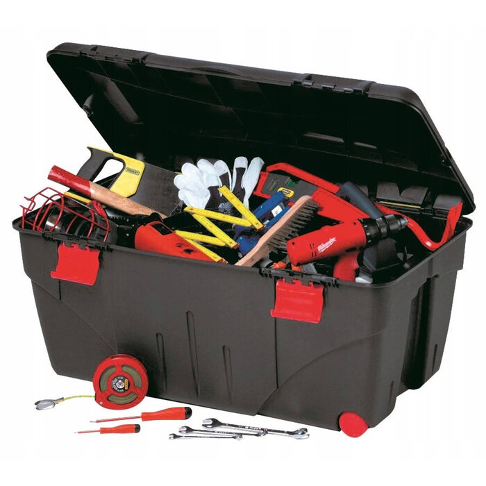 EDA Power Tower TRAFIC BOX 85 L scharnierend deksel met clipsluiting. 2 wielen.