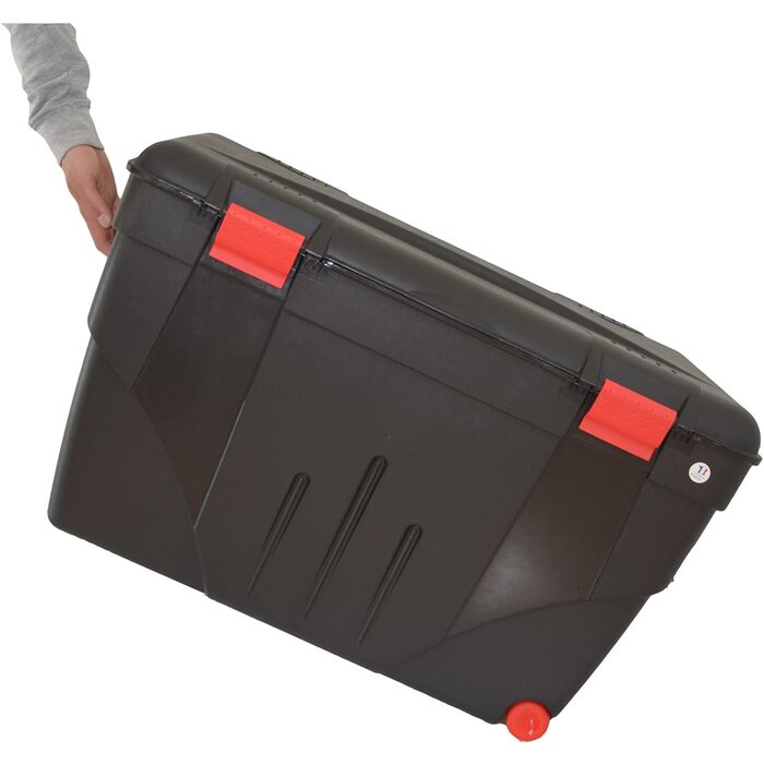 EDA Power Tower TRAFIC BOX 85 L scharnierend deksel met clipsluiting. 2 wielen.