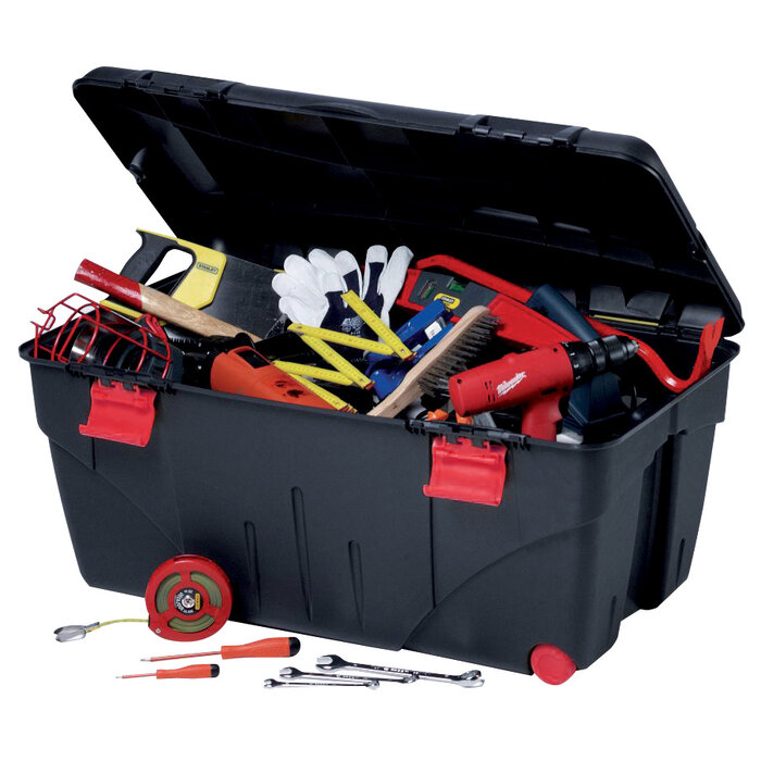 EDA Power Tower TRAFIC BOX 200 L scharnierend deksel met clipsluiting. 2 wielen.