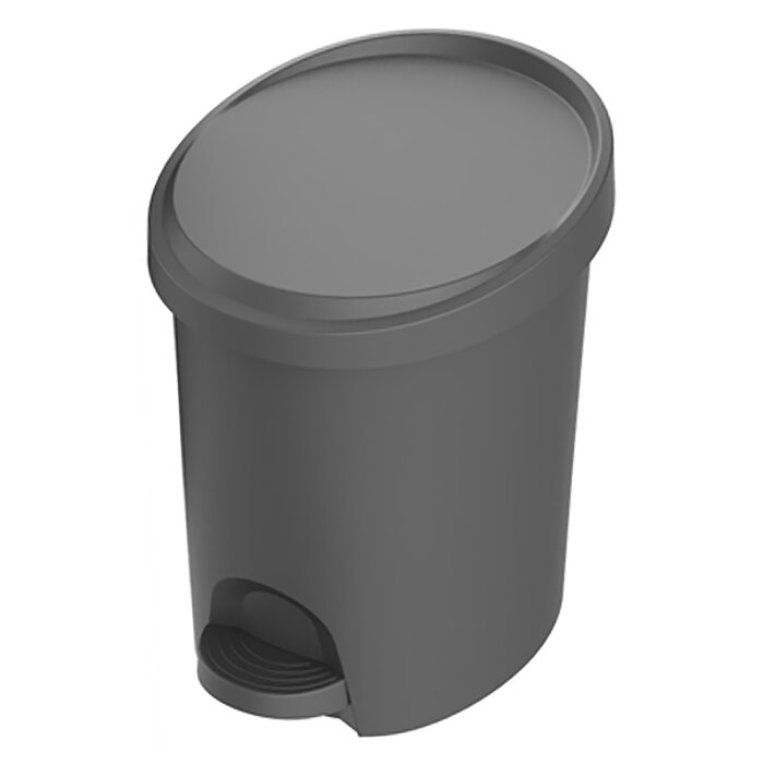 EDA Power Tower Stepy bin pedaalemmer 6 liter met binnenemmer antraciet